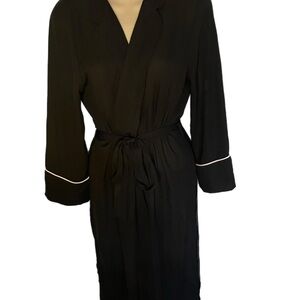 Have Elegant Black Robe with White Accents